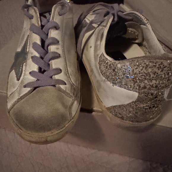 Golden Goose Kids Sneakers with Metallic Star and Purple Laces - Picture 5 of 7